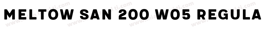 Meltow San 200 W05 Regular字体转换